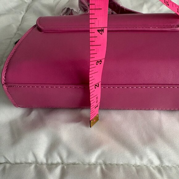 CXL Christian Lacroix Laine Matte Patent Crossbody Bag Pink Rose New - Picture 7 of 8